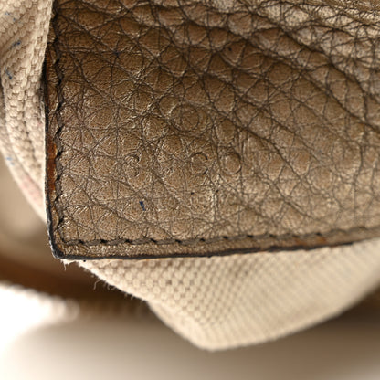Gucci Metallic Pebbled Calfskin Soho Wristlet Golden Beige 7 of 8