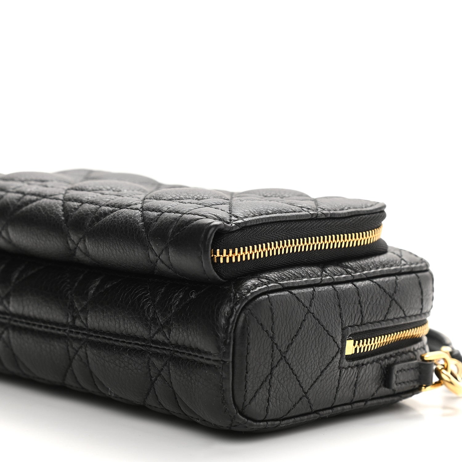 Christian Dior Supple Calfskin Caro Double Pouch Black 9 of 10