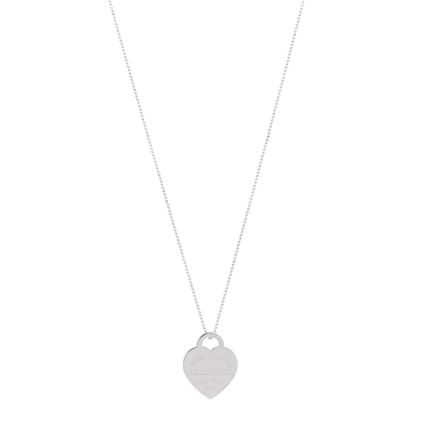 Sterling Silver Large Return to Tiffany Heart Pendant Necklace