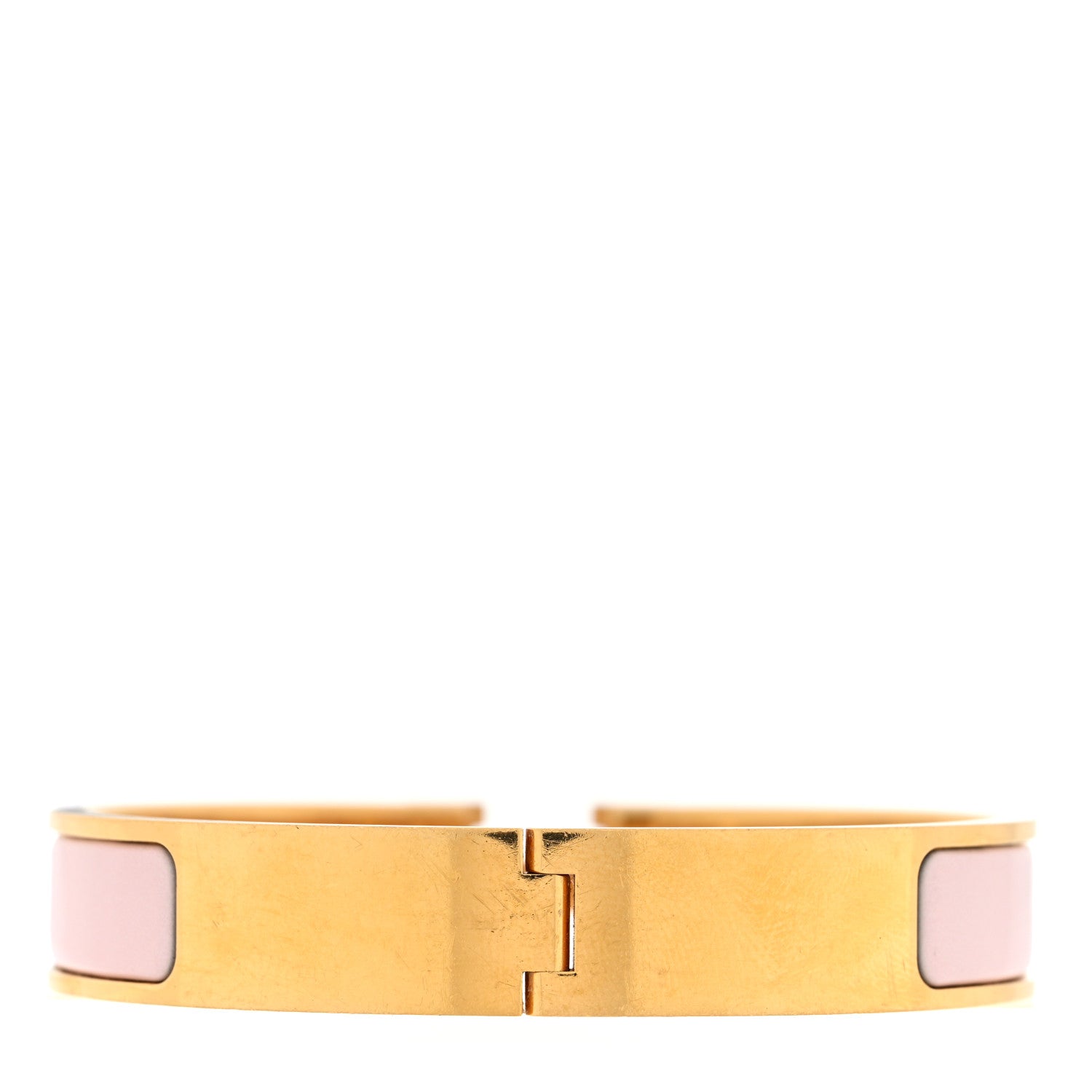 Hermes Enamel Narrow Clic Clac H Bracelet PM Rose Dragee 3 of 4