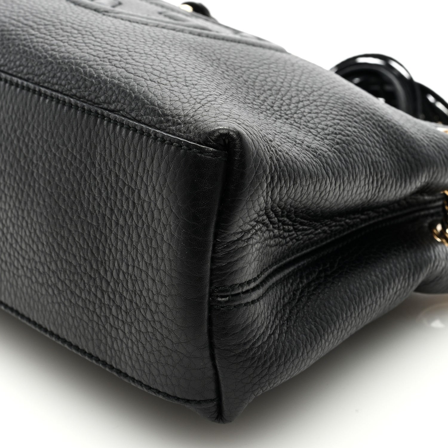Gucci Pebbled Calfskin Small Soho Chain Shoulder Bag Black 9 of 9