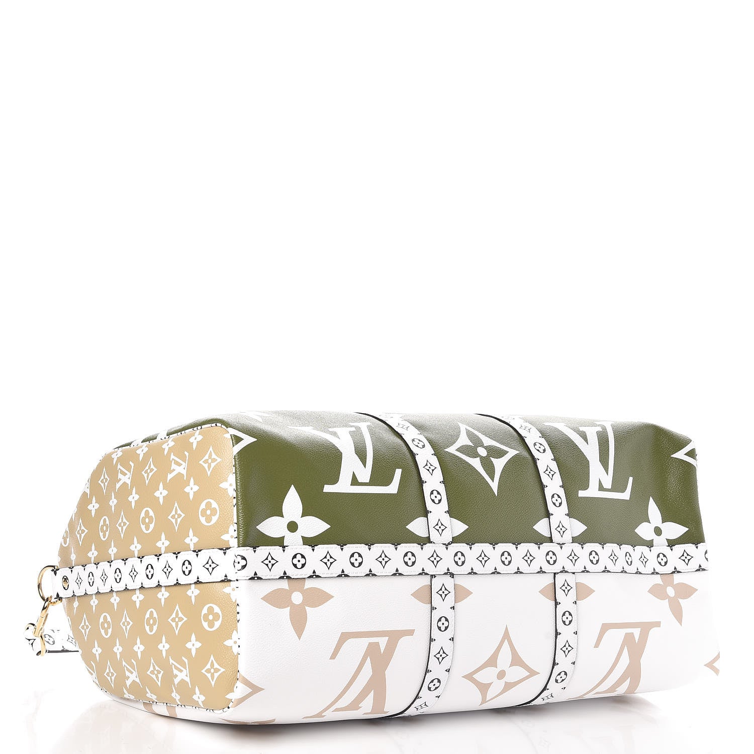 Louis Vuitton Monogram Giant Keepall Bandouliere 50 Kaki Beige 4 of 9