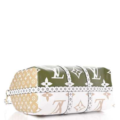 Louis Vuitton Monogram Giant Keepall Bandouliere 50 Kaki Beige 4 of 9