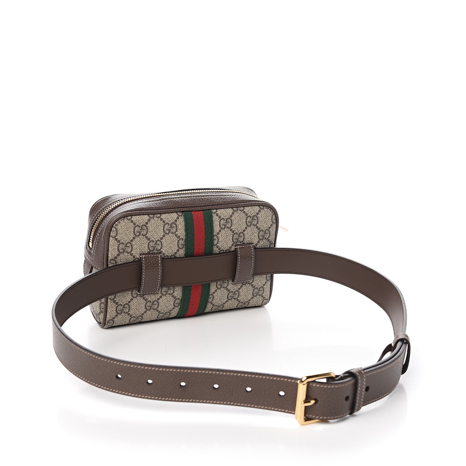 Gucci GG Supreme Monogram Web Small Ophidia Belt Bag 85 34 Dark Brown 2 of 9