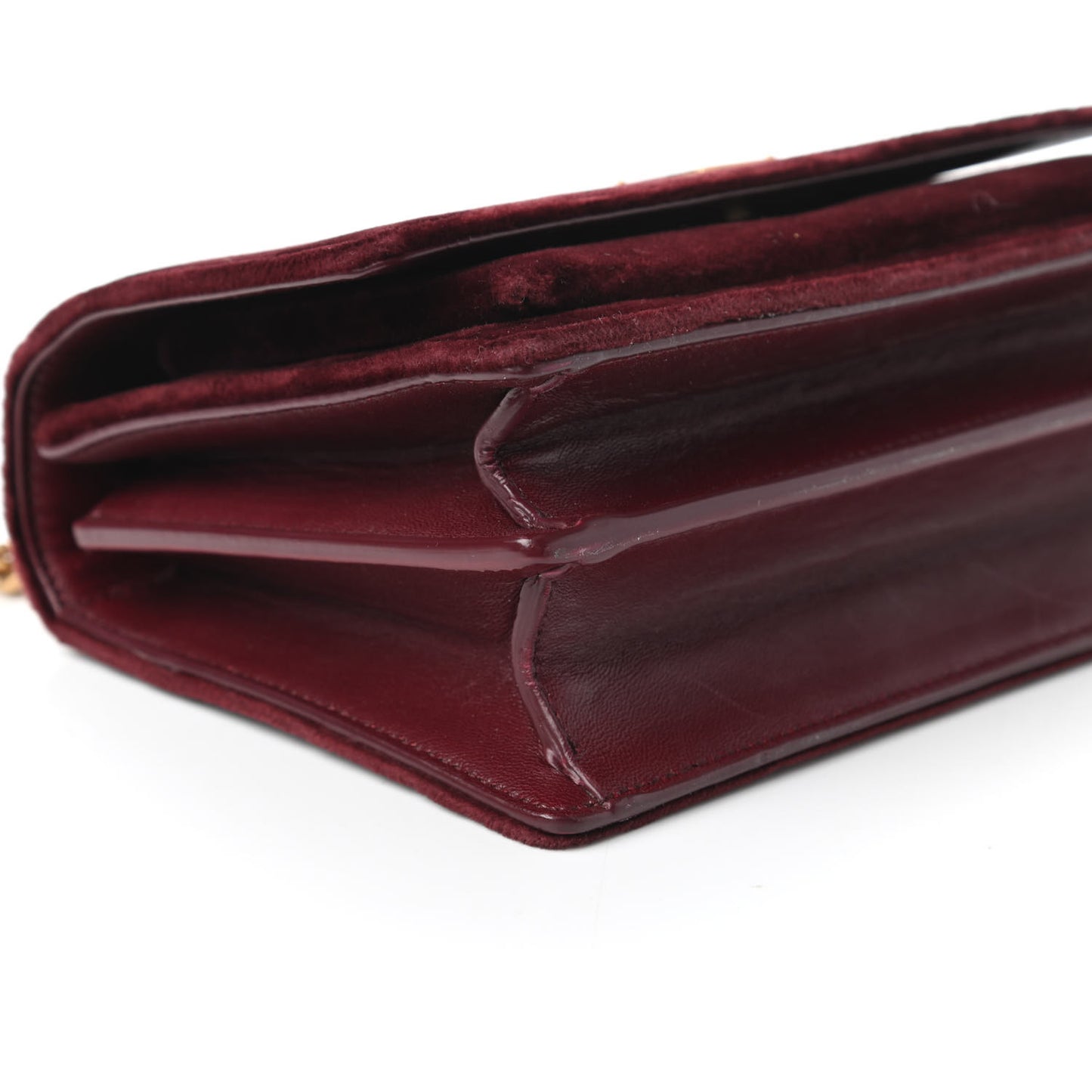 Velvet Small Monogram Sunset Burgundy