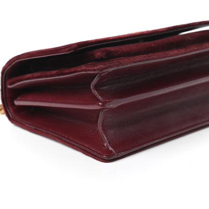Saint Laurent Velvet Small Monogram Sunset Burgundy 7 of 11