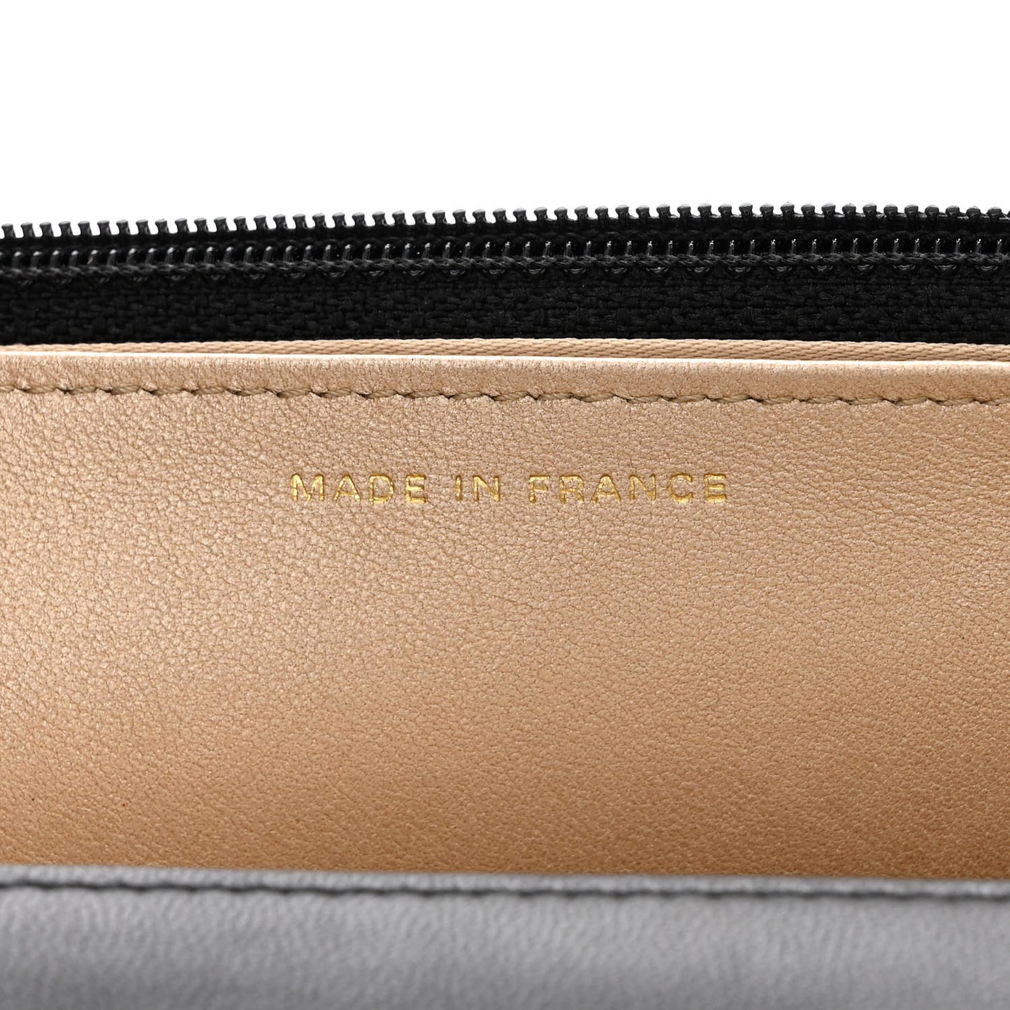 Lambskin Camellia Embossed Wallet on Chain WOC Black