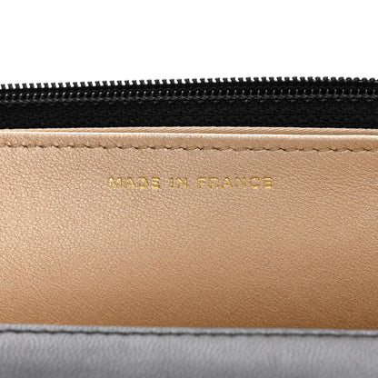 Chanel Lambskin Camellia Embossed Wallet on Chain WOC Black 7 of 12