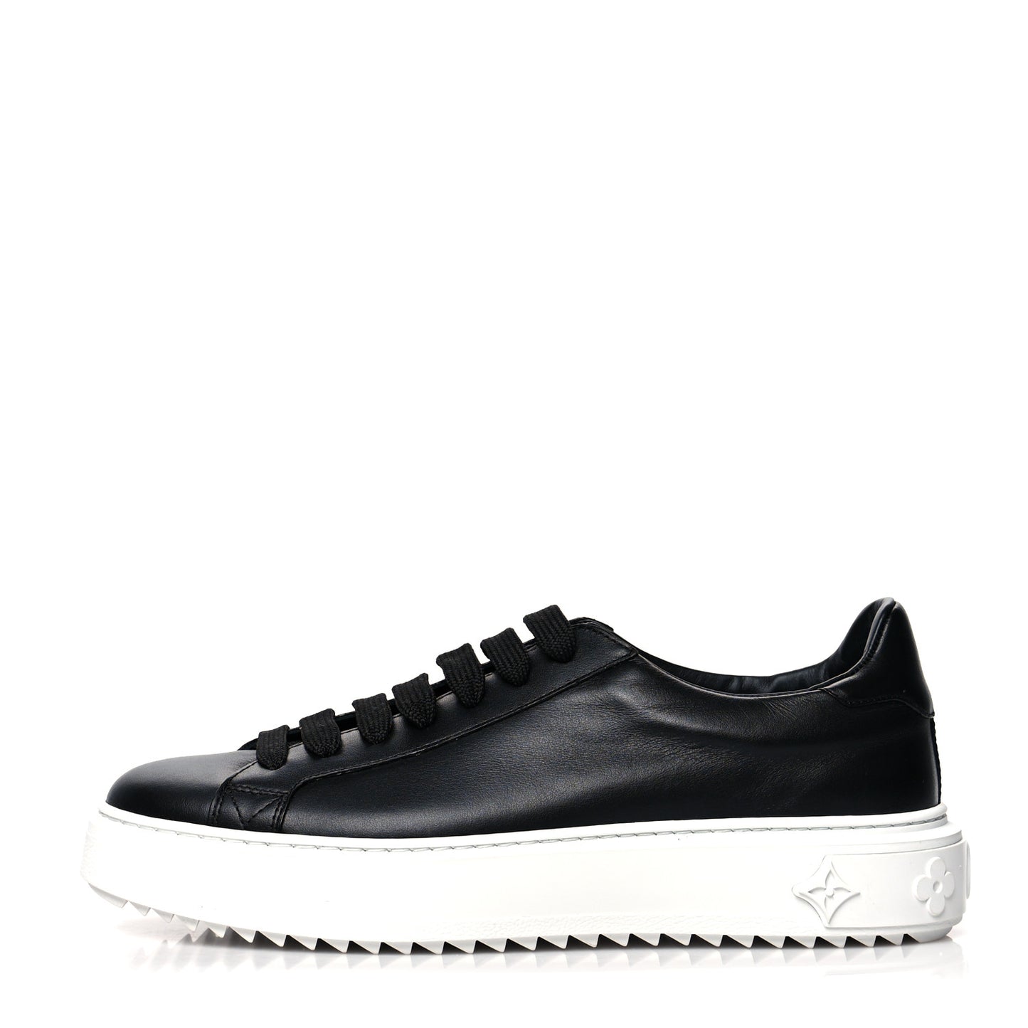 Calfskin Time Out Sneakers 39.5 Black