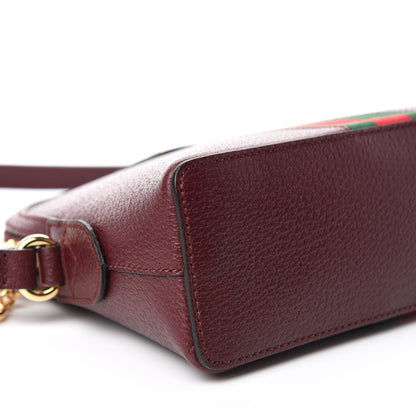 Gucci Textured Calfskin Web Small Ophidia Dome Shoulder Bag Vintage Bordeaux 6 of 11