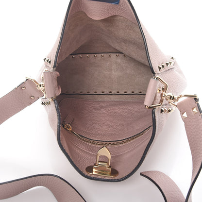 Valentino Garavani Pebbled Calfskin Small Rockstud Flip-Lock Messenger Bag Poudre 5 of 7
