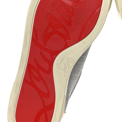 Christian Louboutin Seava Glitter Lame Flat Sneakers 37.5 Light Gold 6 of 10