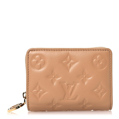 Louis Vuitton Lambskin Embossed Monogram Lou Coussin Wallet Camel 1 of 9