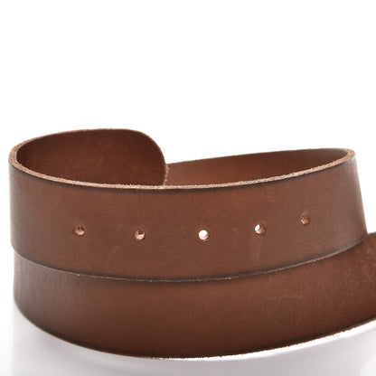 Gucci Calfskin Brass Feline Buckle Belt 80 32 Brown 4 of 6