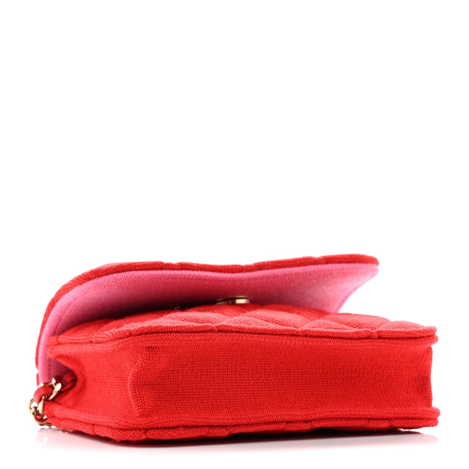 Chanel Jersey Quilted Micro Mini Flap Red 4 of 11