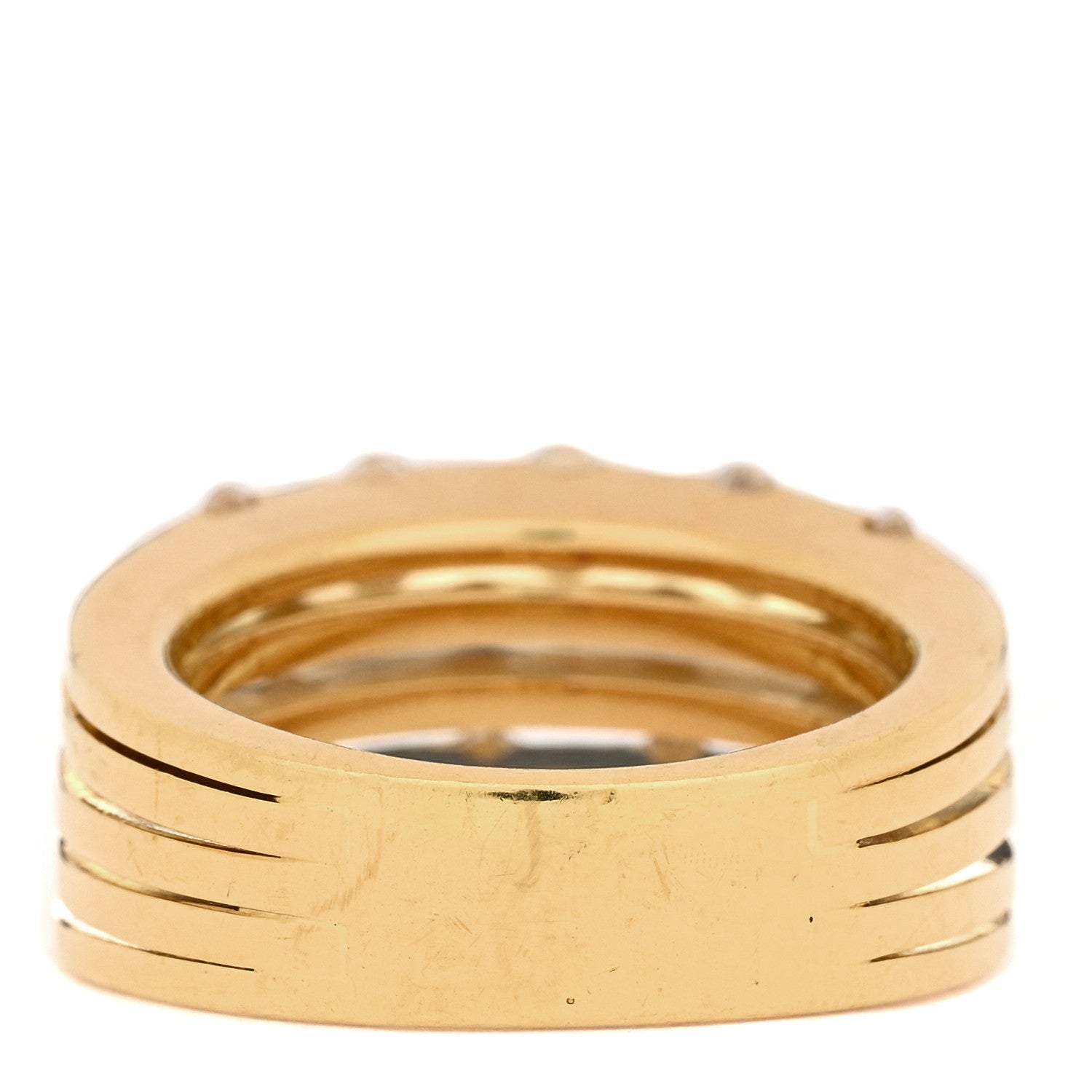 Roberto Coin 18K Yellow Gold Diamond 5 Row Ring 52 6 3 of 4