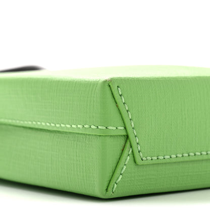 Balenciaga Squared Calfskin Logo Shopping Phone Holder Bag Light Green Fuchsia 9 of 10