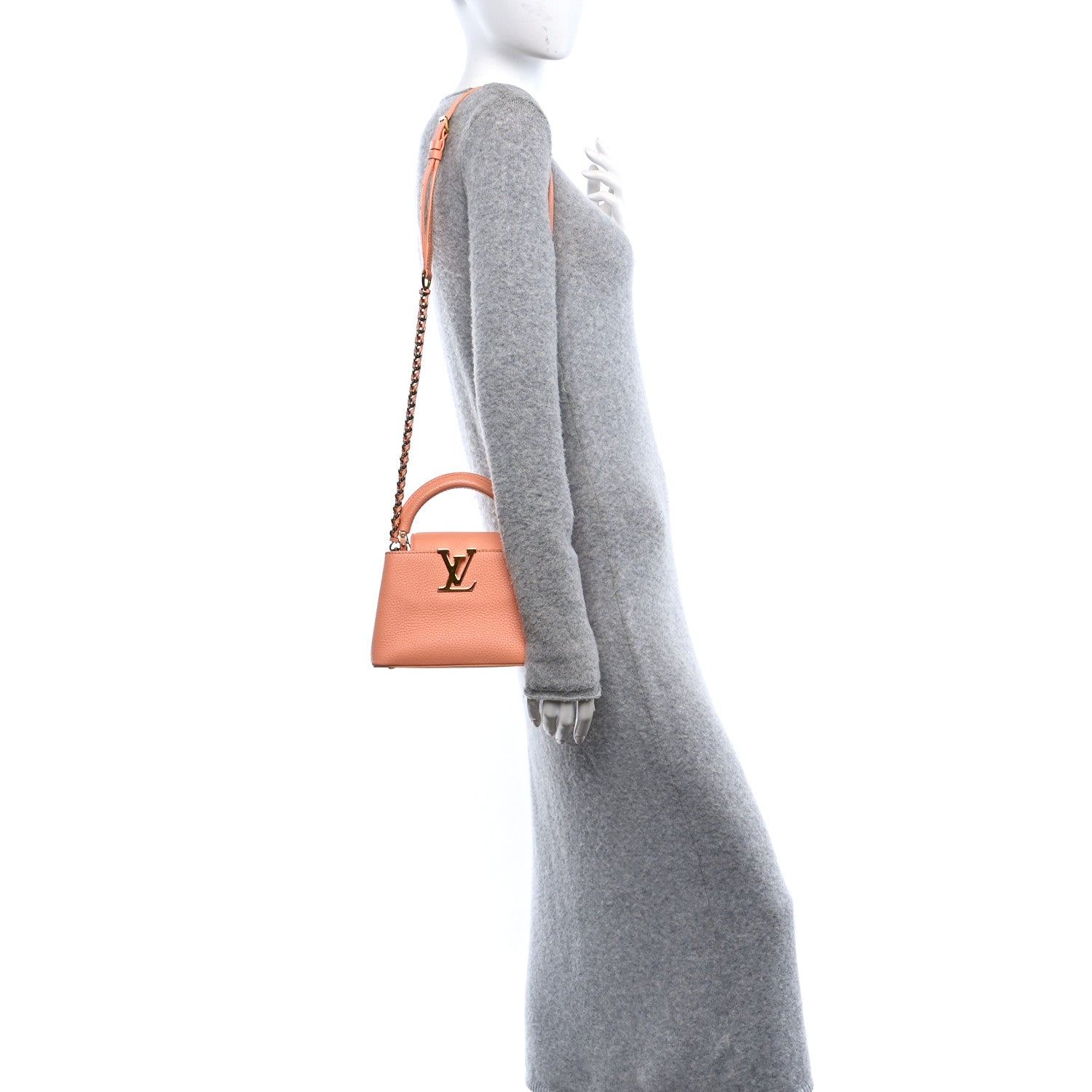 Louis Vuitton Taurillon Mini Capucines Abricot 3 of 9