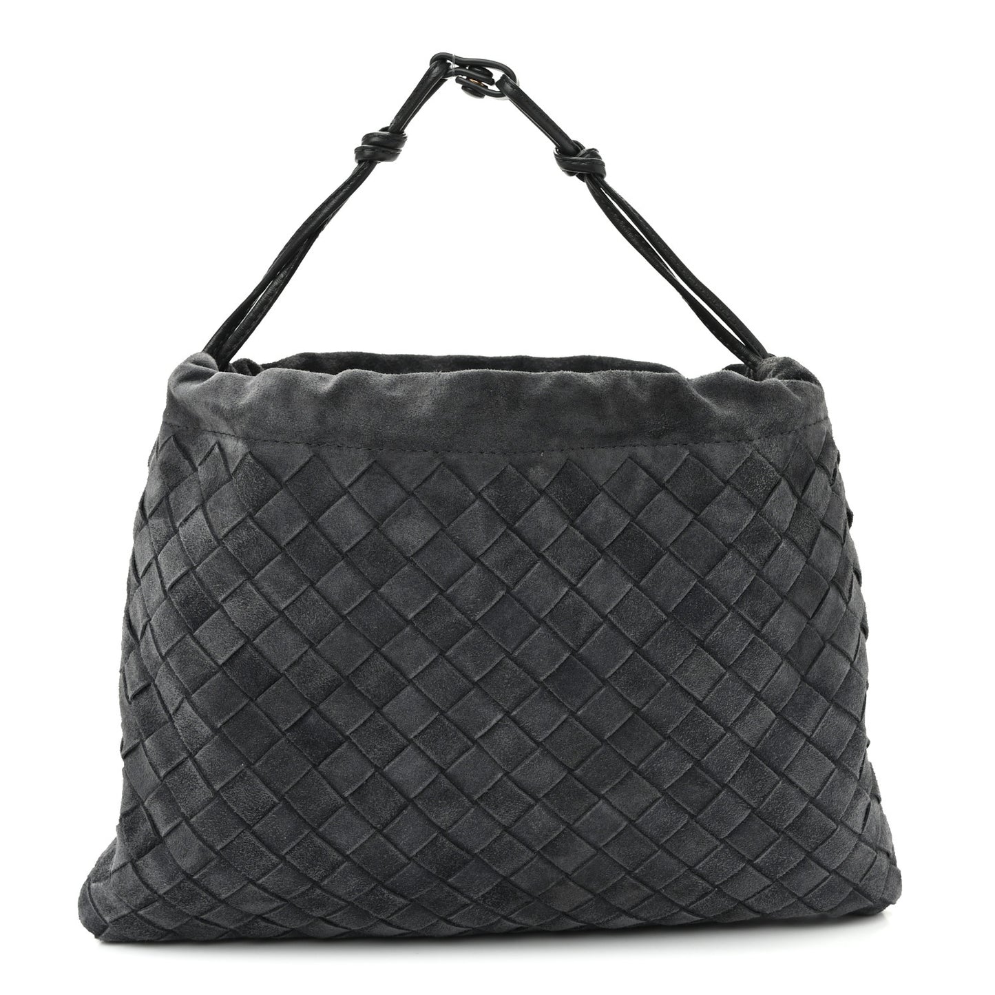 Suede Calfskin Intrecciato Medium Dustbag Grey