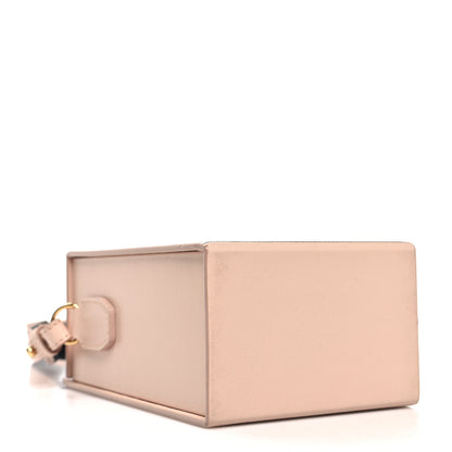 Fendi Vitello Fluffy Logo Vertical Box Rosa Quarzo Black 5 of 15