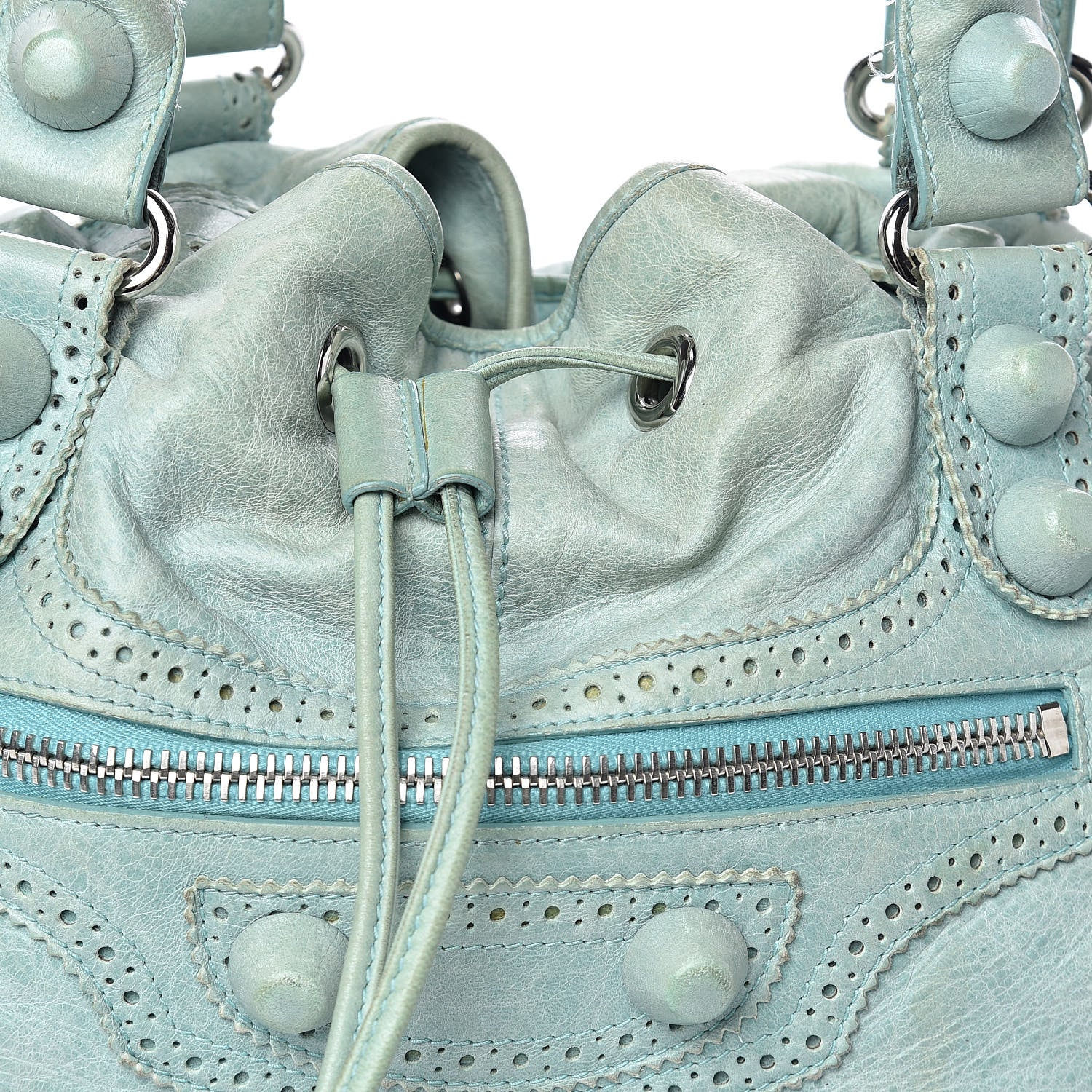 Balenciaga Agneau Giant Brogues Hardware Pompon Maldives 10 of 15