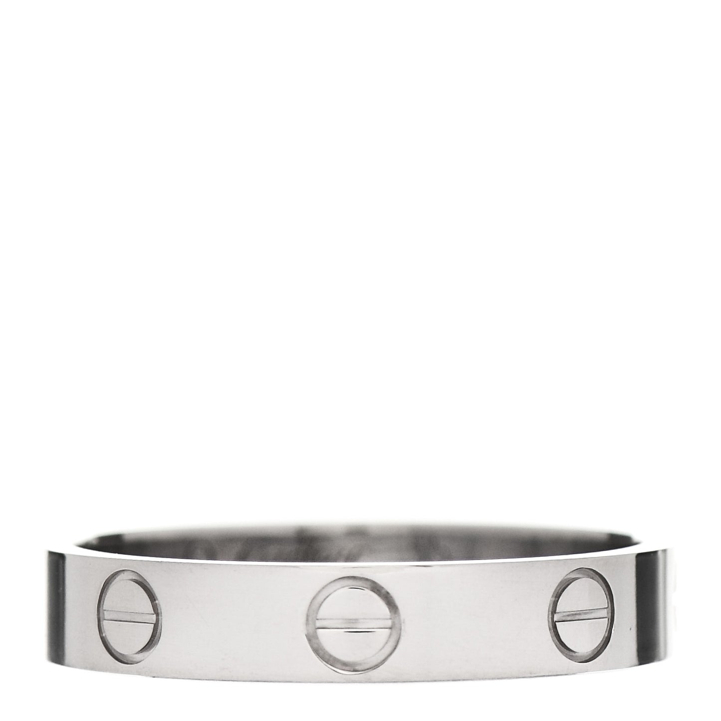18K White Gold 3.5mm LOVE Wedding Band Ring 55 7.25