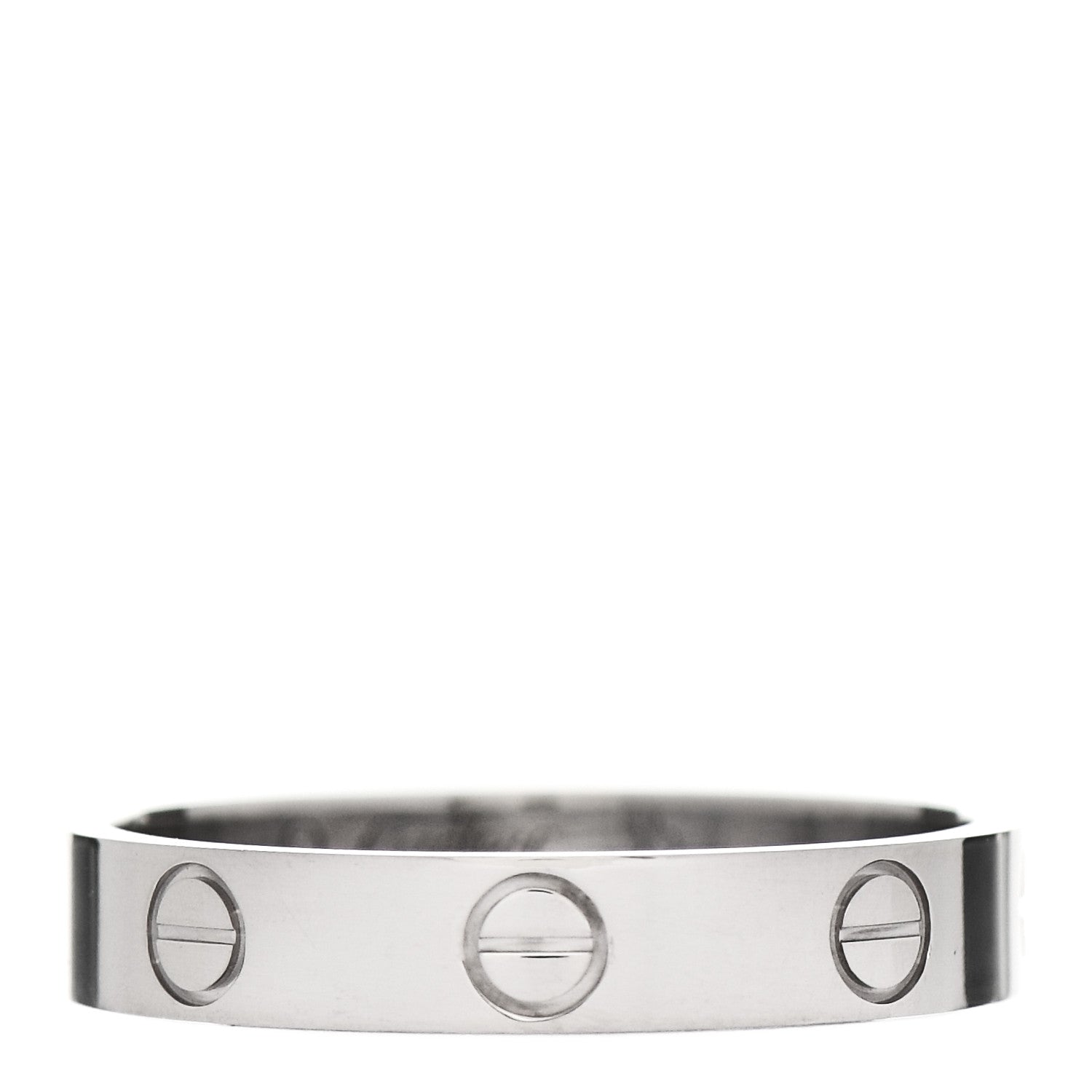 Cartier 18K White Gold 3.5mm LOVE Wedding Band Ring 55 7.25 1 of 5
