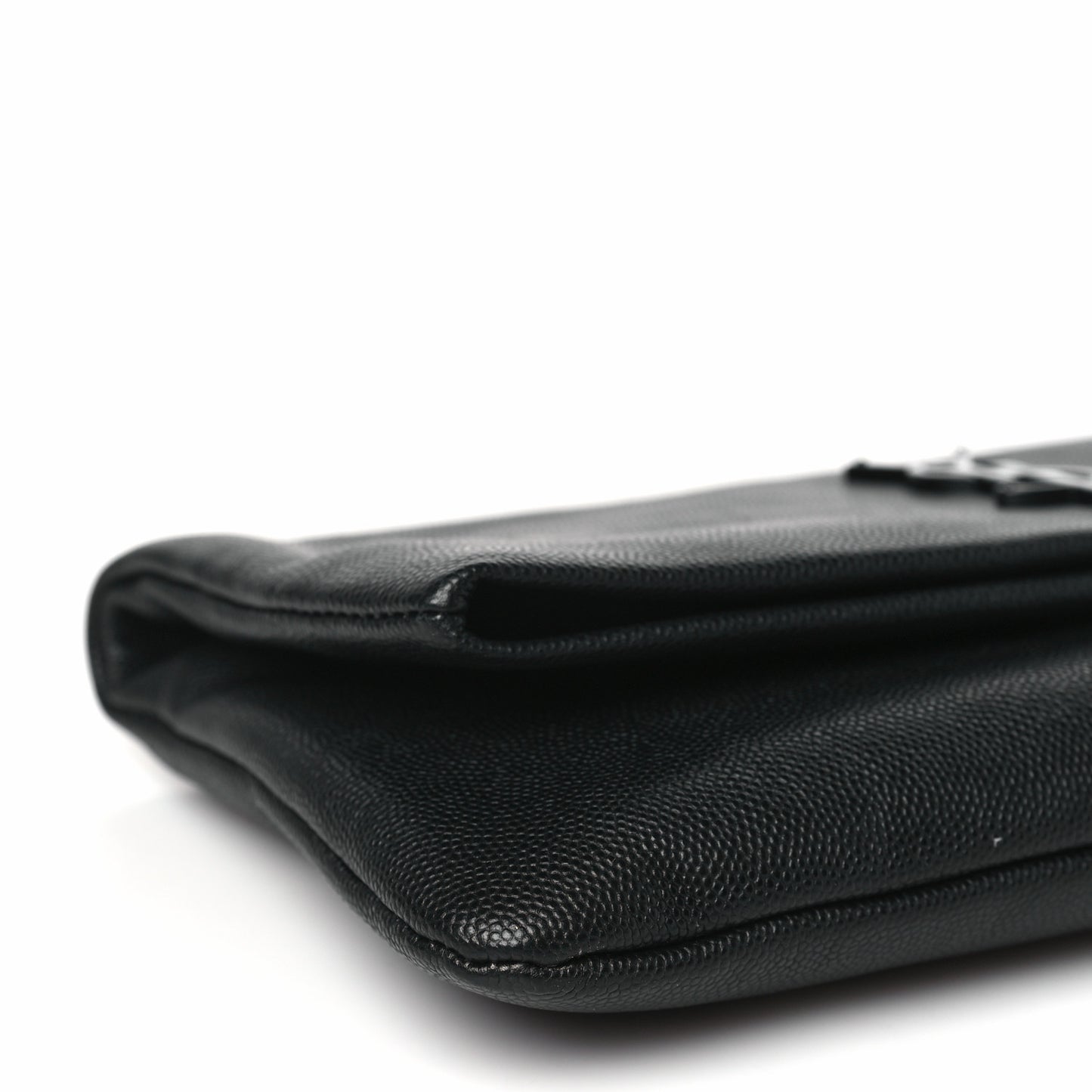 Grain De Poudre West Hollywood Monogram Fold Over Clutch Black