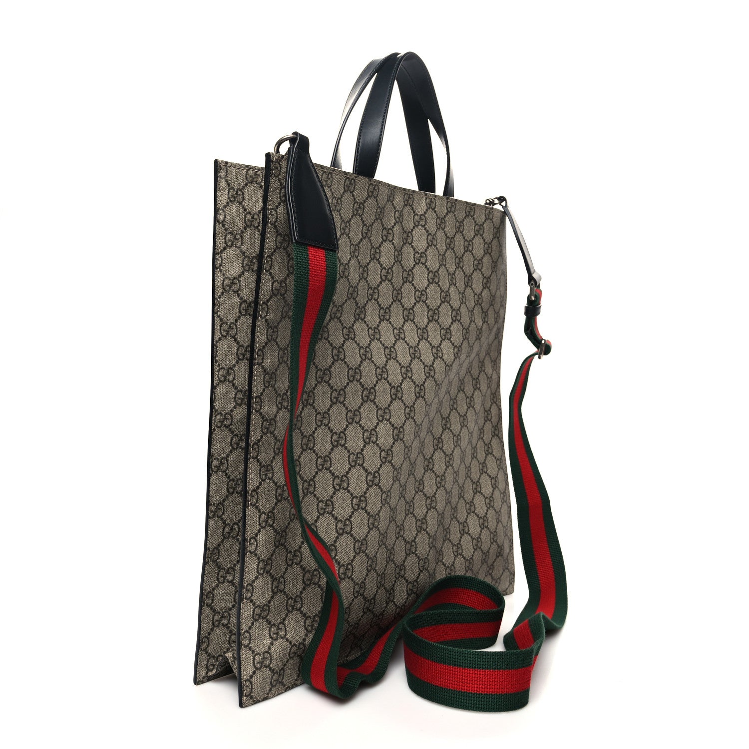 Gucci Soft GG Supreme Monogram Web Vertical Tote Black 3 of 10