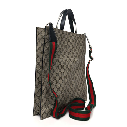Gucci Soft GG Supreme Monogram Web Vertical Tote Black 3 of 10