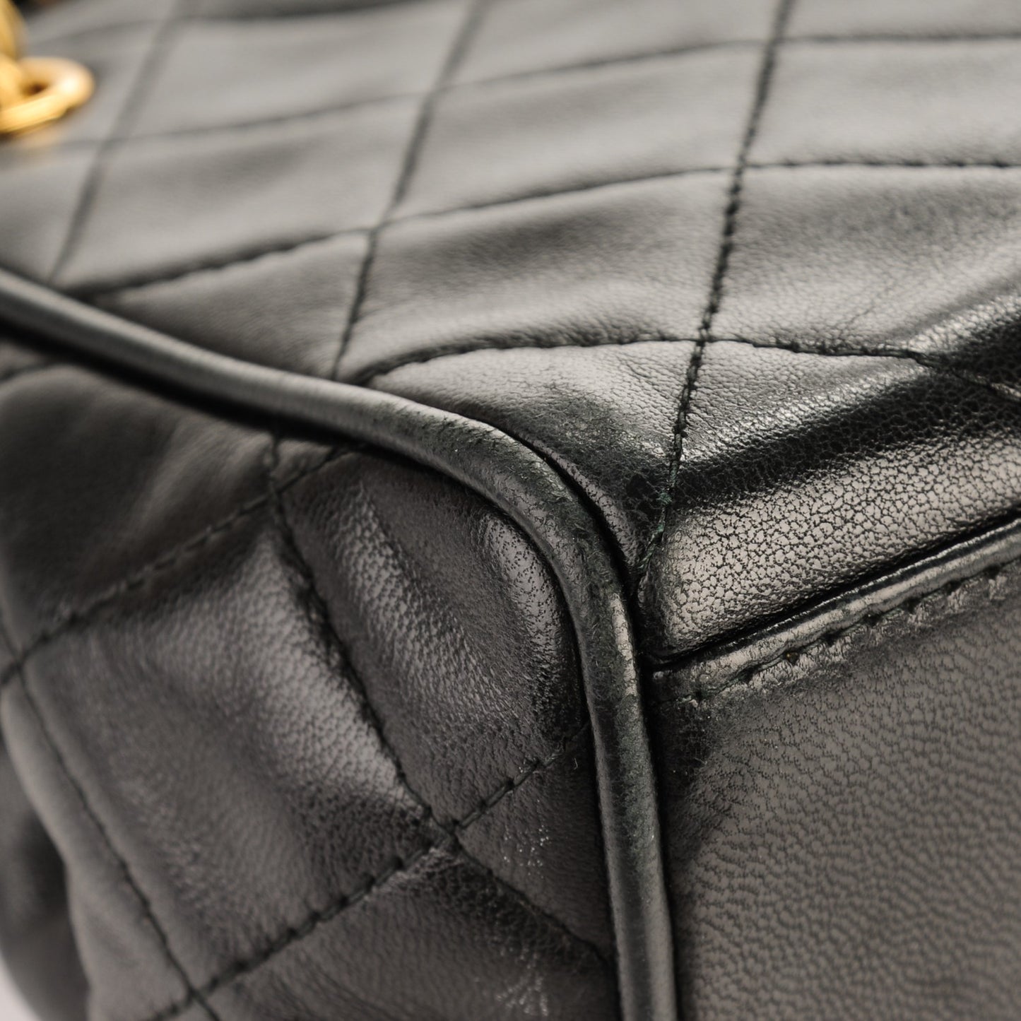 Lambskin Quilted Small Shoulder Bag Black