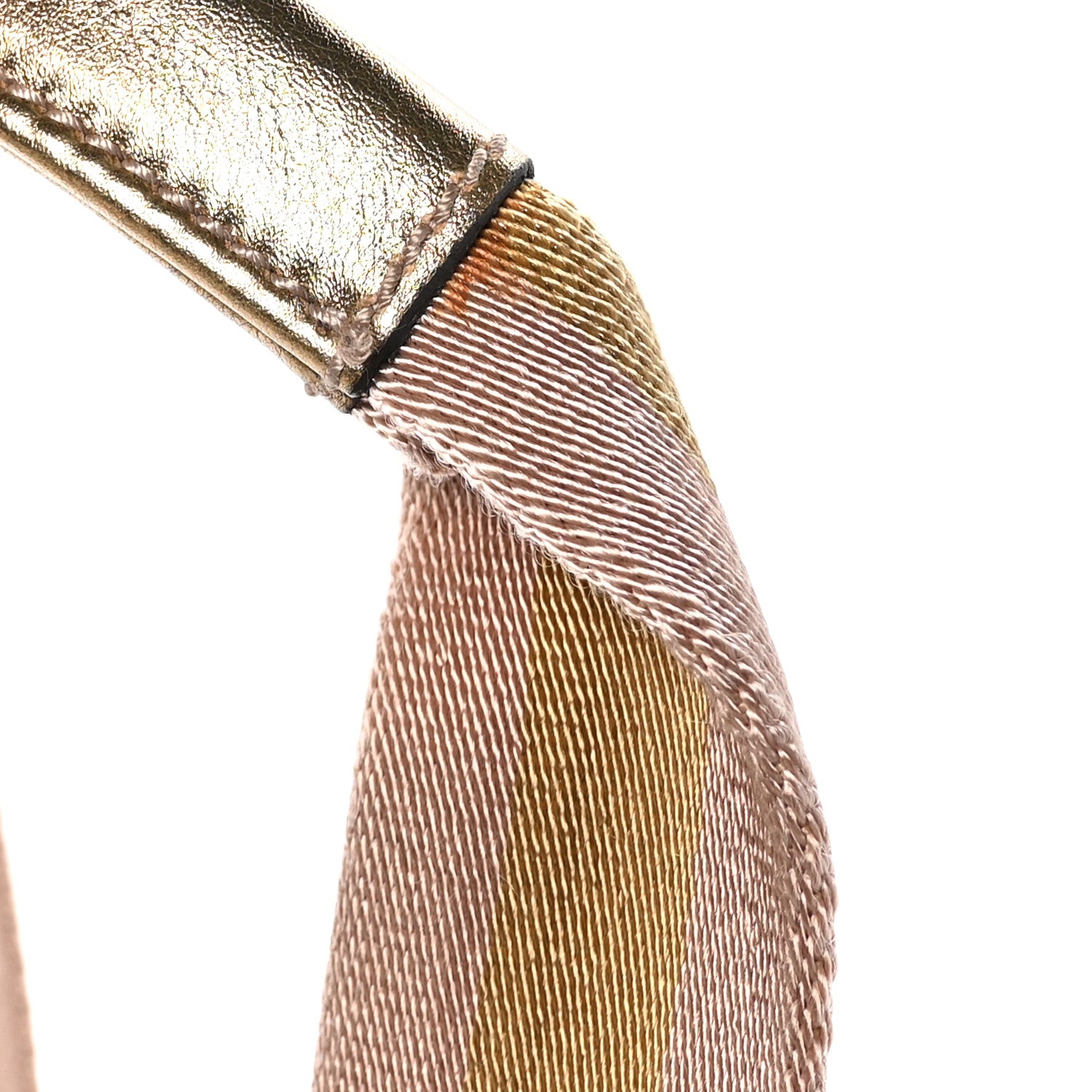 Gucci GG Monogram Medium Web Handle Bucket Tote Pink Gold 13 of 14