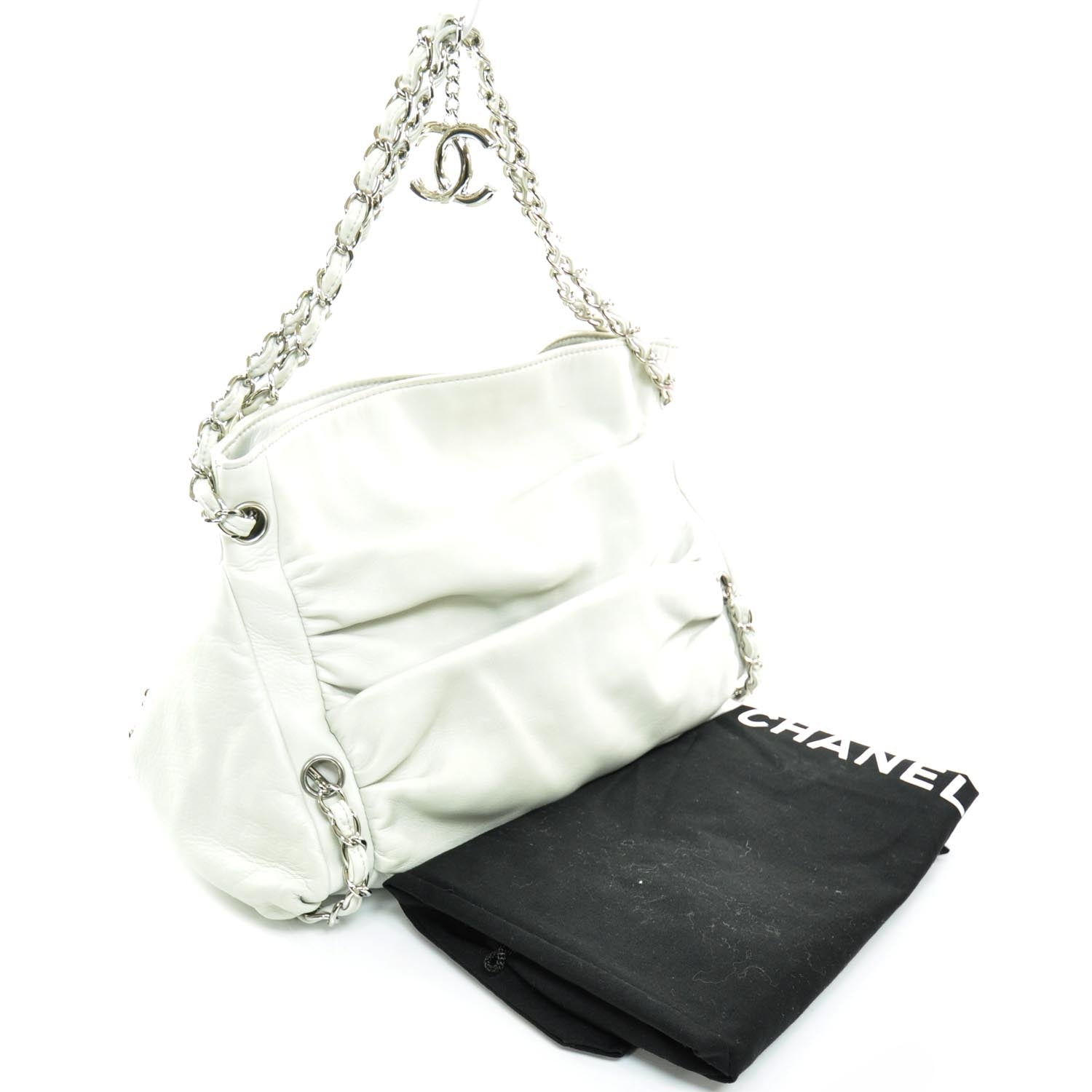 Chanel Lambskin Sharpei Large Bag Light Green Mint 3 of 10