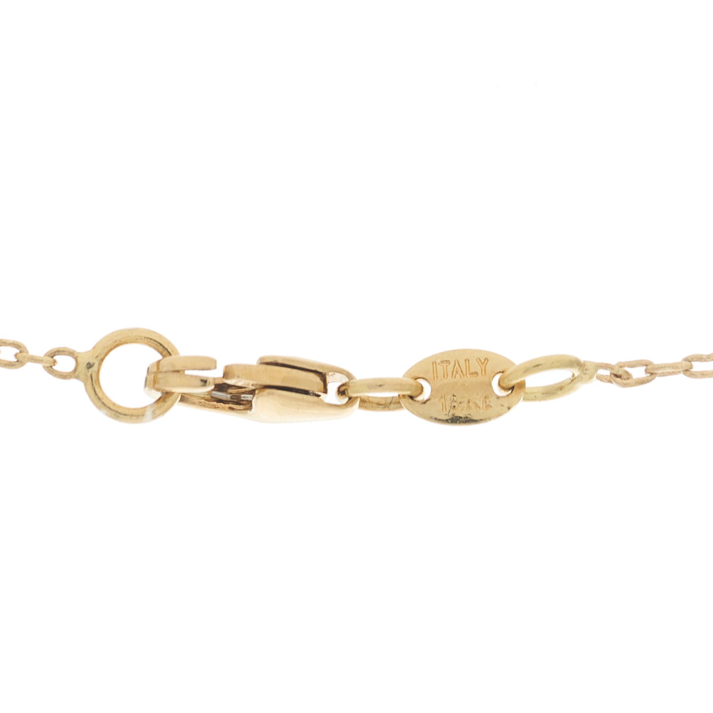 18K Yellow Gold Diamond Clic and Shine Round Pendant Necklace