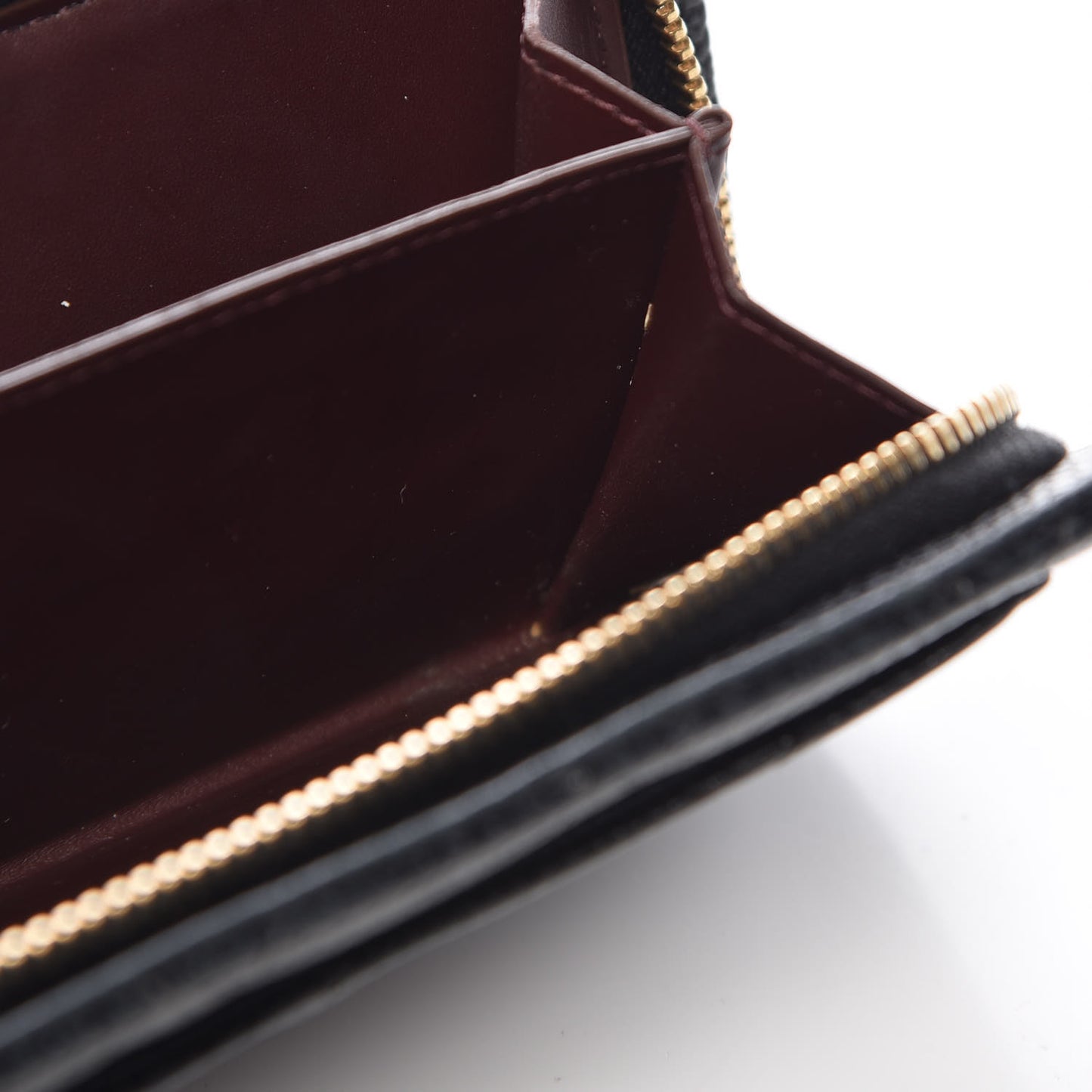 Caviar Quilted Zipped Pocket Wallet Black