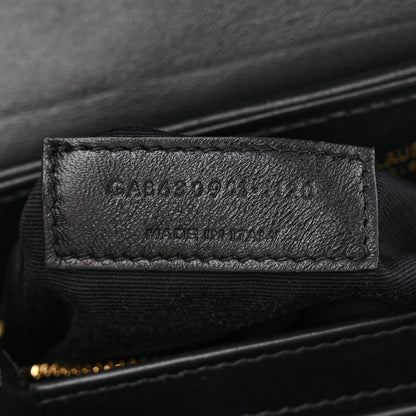 Saint Laurent Calfskin Y Quilted Monogram Toy Loulou Crossbody Bag Black 7 of 11