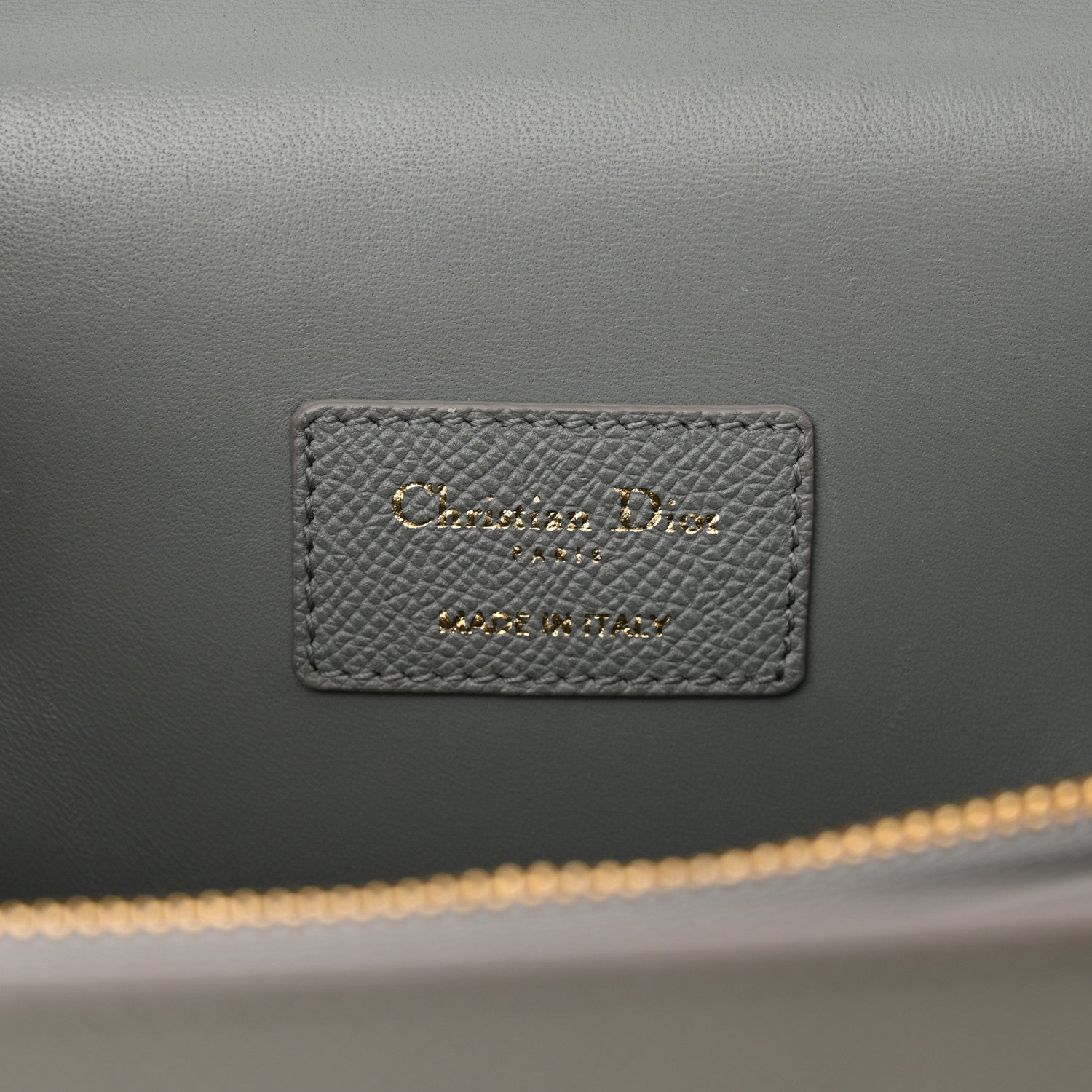 Christian Dior Grained Calfskin Large St. Honore Tote Grey Stone 6 of 13