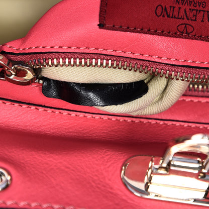 Valentino Garavani Vitello Small Rockstud Tote Deep Rose 8 of 9