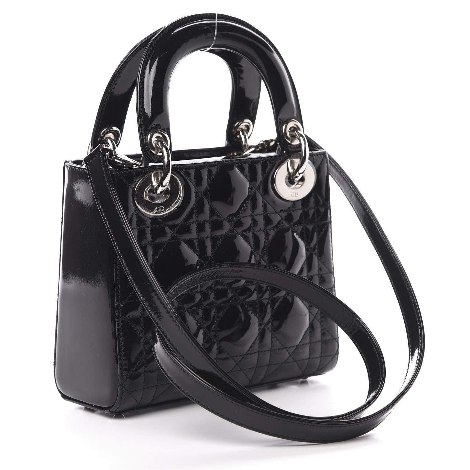 Christian Dior Patent Cannage Mini Lady Dior Black 4 of 11