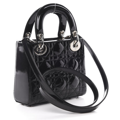 Christian Dior Patent Cannage Mini Lady Dior Black 4 of 11