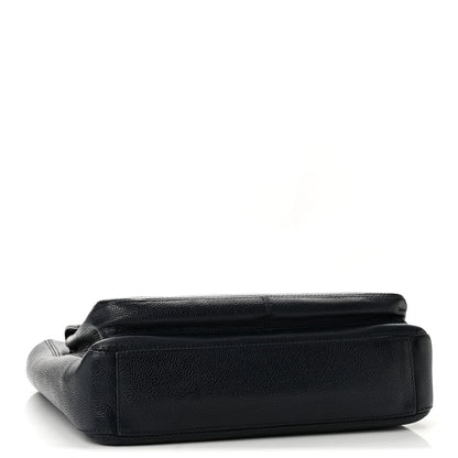 Chanel Caviar Flap CC Shoulder Bag Navy 4 of 13