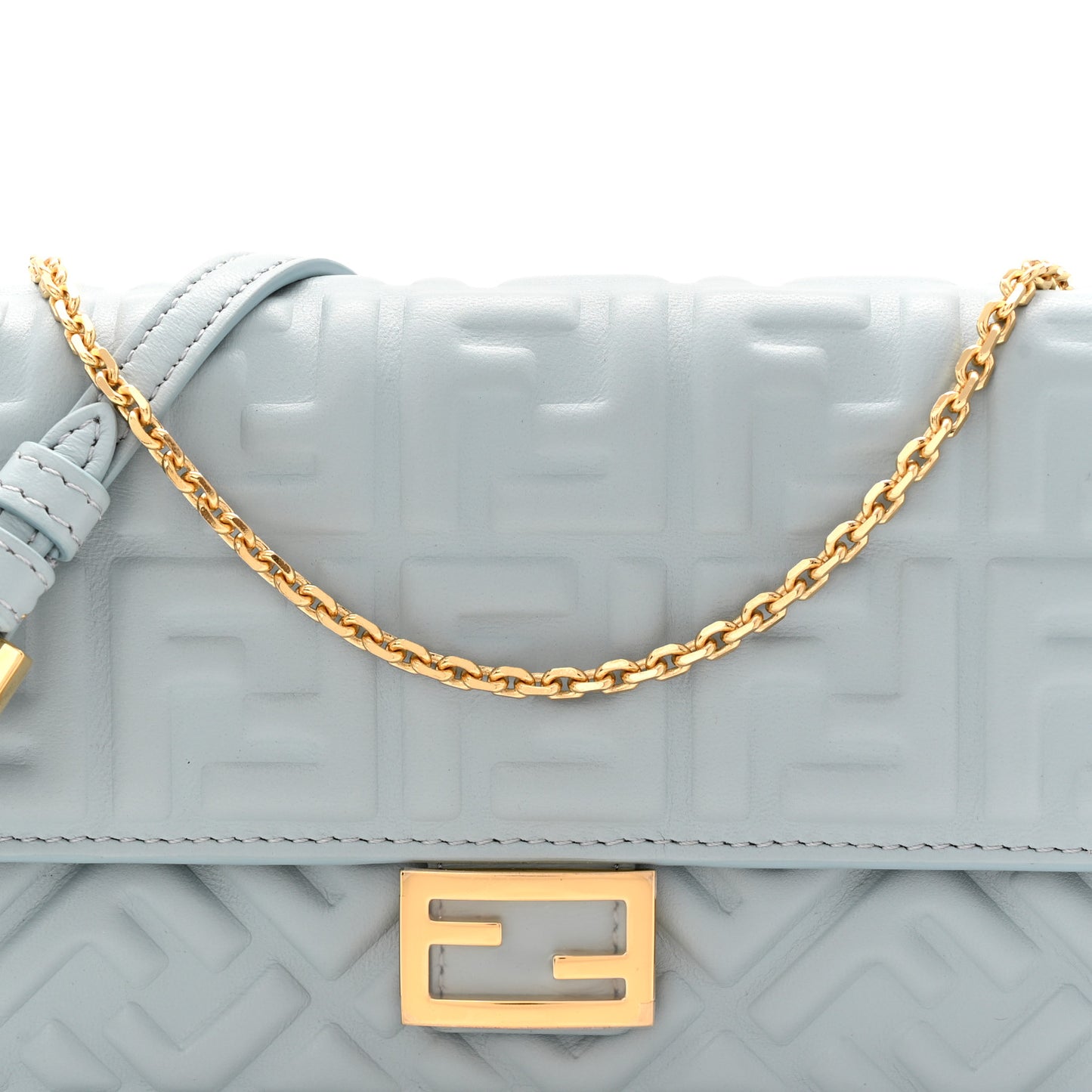 Nappa Matisse FF Embossed Wallet On Chain Baguette Anice