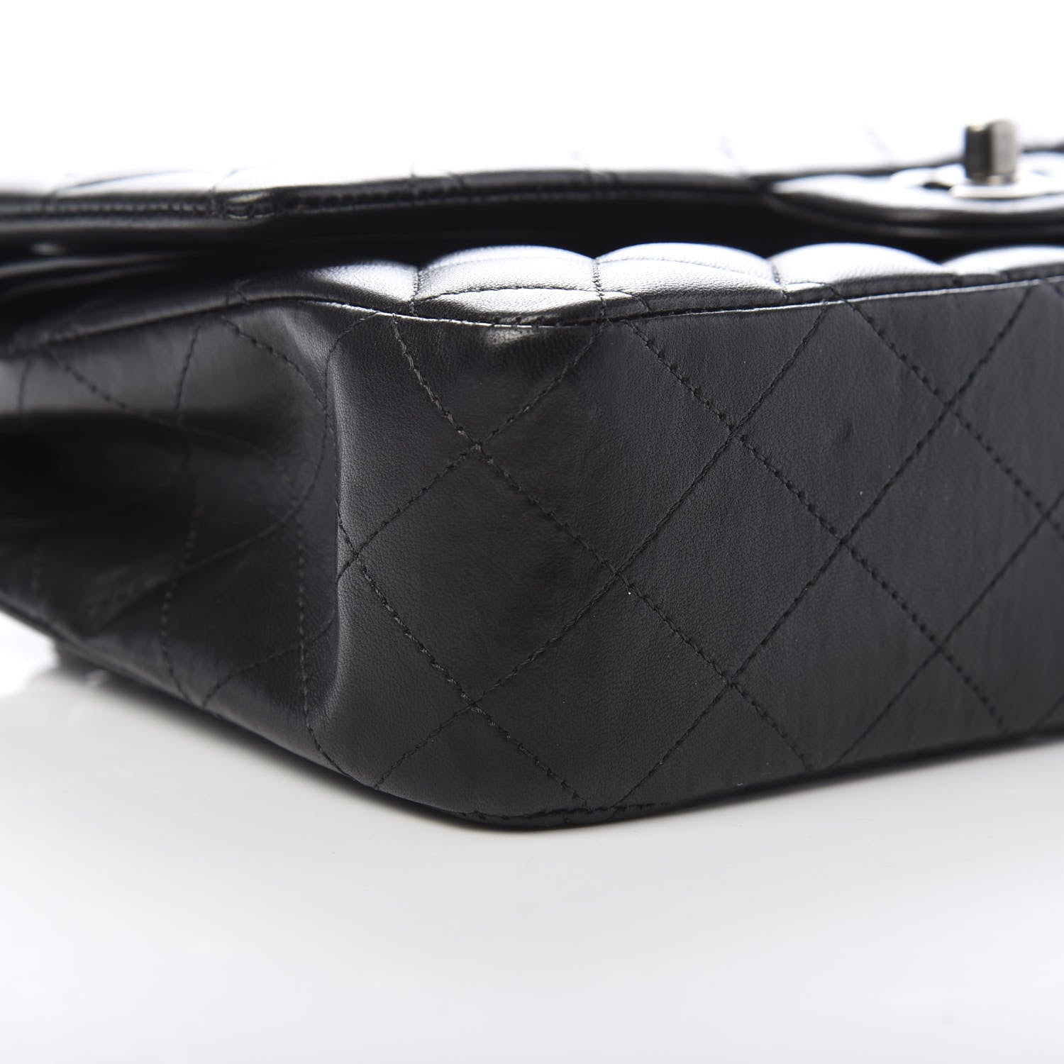 Chanel Lambskin Quilted Medium Double Flap Black 9 of 13