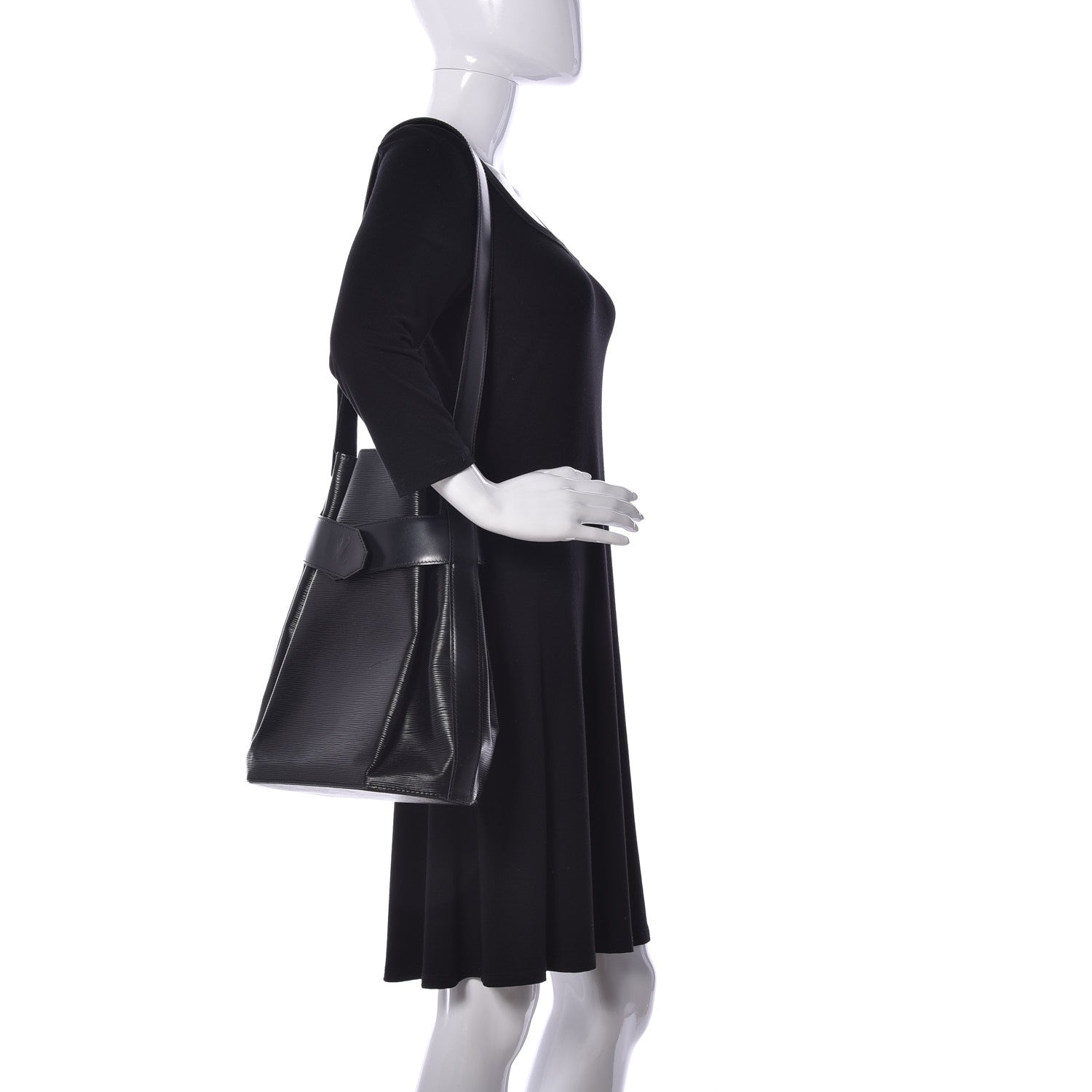 Louis Vuitton Epi Sac D'Epaule GM Black 2 of 8