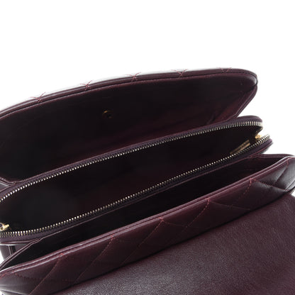 Chanel Shiny Sheepskin Quilted Large Trapezio Flap Dark Burgundy 5 of 10