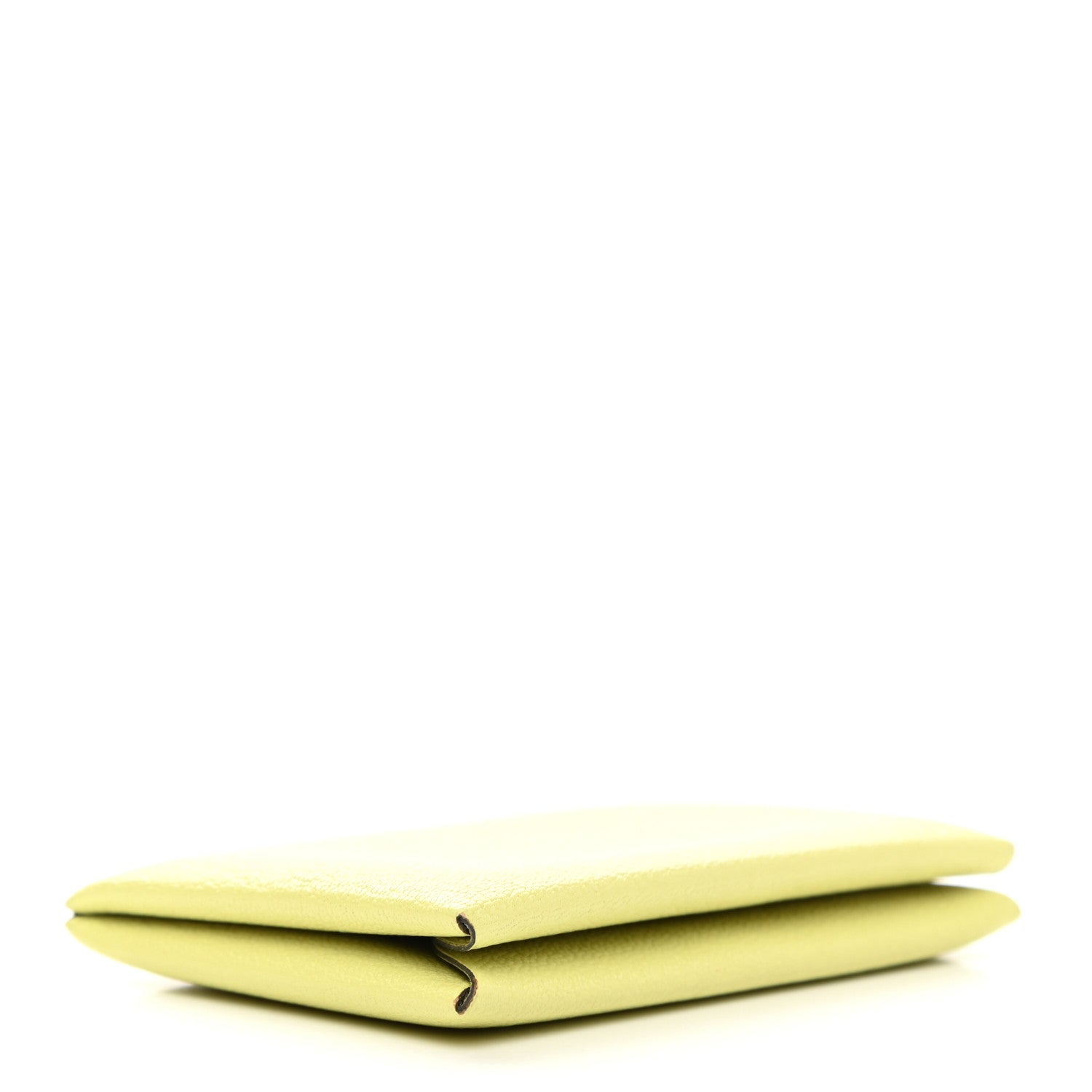 Hermes Chevre Mysore Calvi Card Case Jaune Bourgeon 4 of 8
