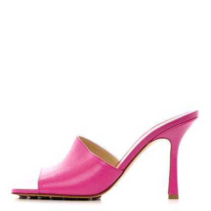 Bottega Veneta Lambskin Stretch Mule Sandals 38 Hollyhock 1 of 8