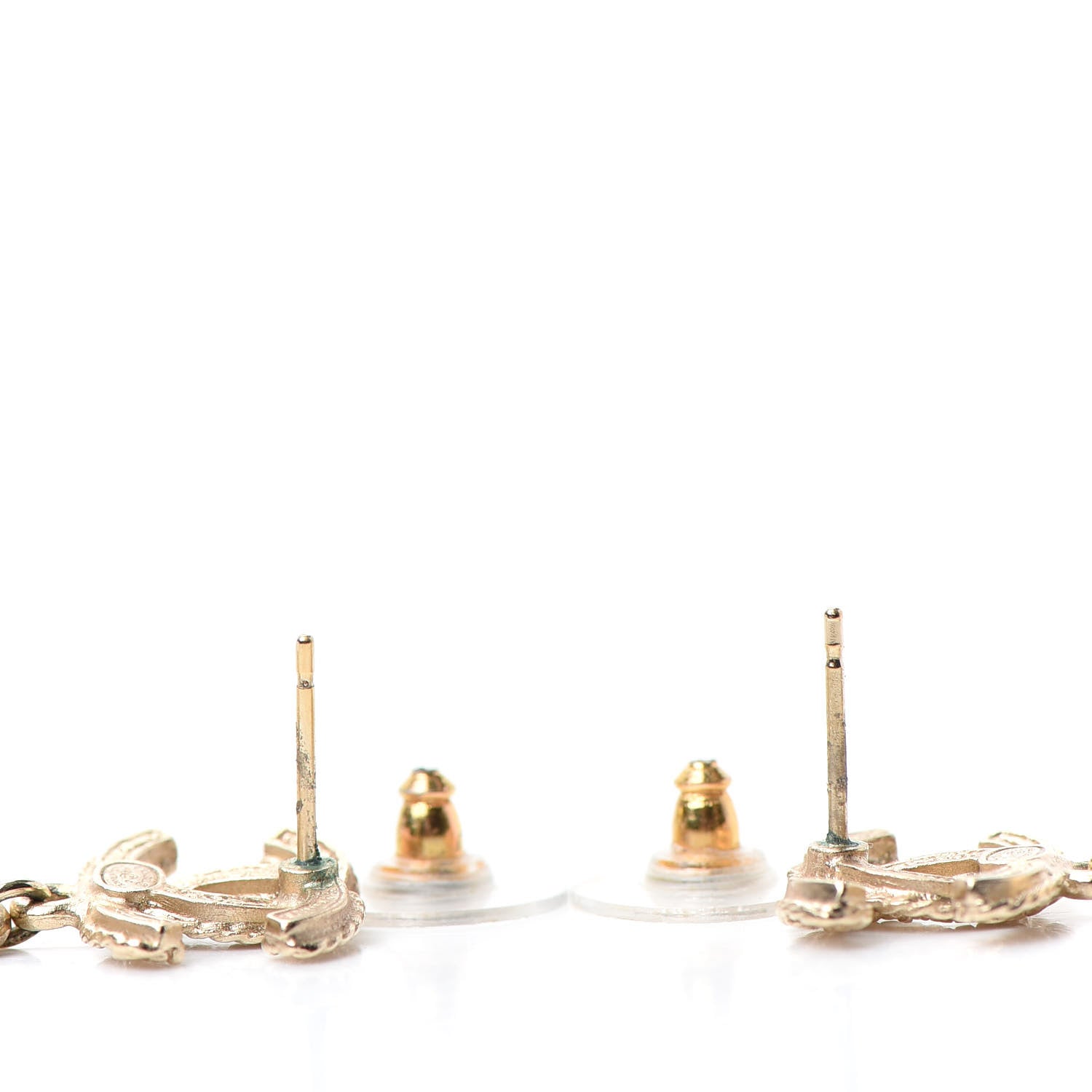 Chanel Pearl CC Flower Drop Earrings Gold 3 of 4