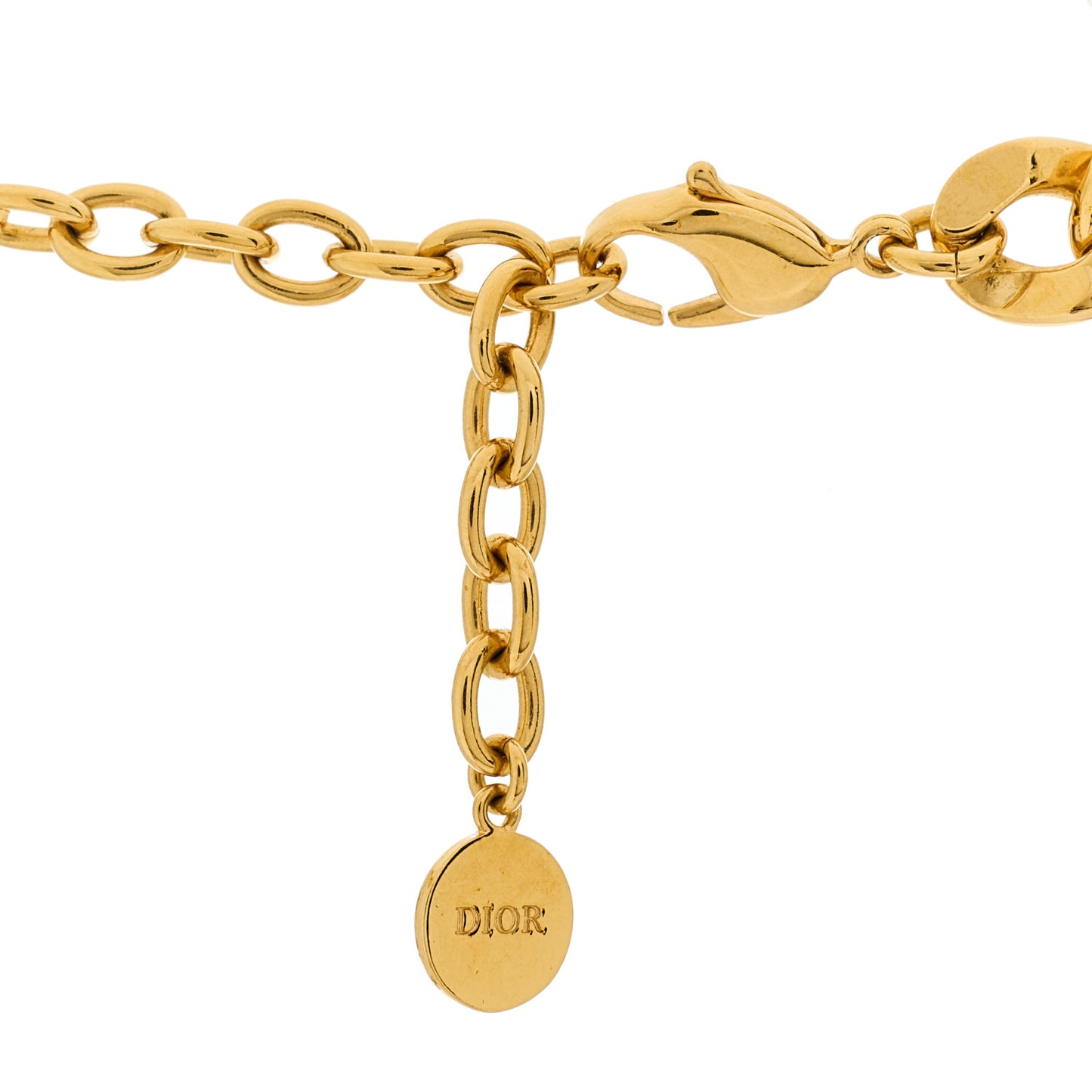 Metal CD Choker Necklace Gold