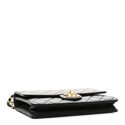Chanel Goatskin Quilted Small Chic Pearls Flap Black Black 4 of 11